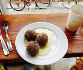 Doughnuts on a plate