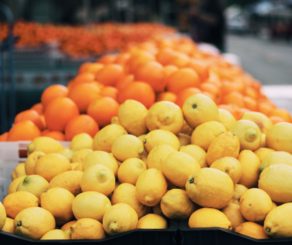 Lemons and Oranges at the farmers market